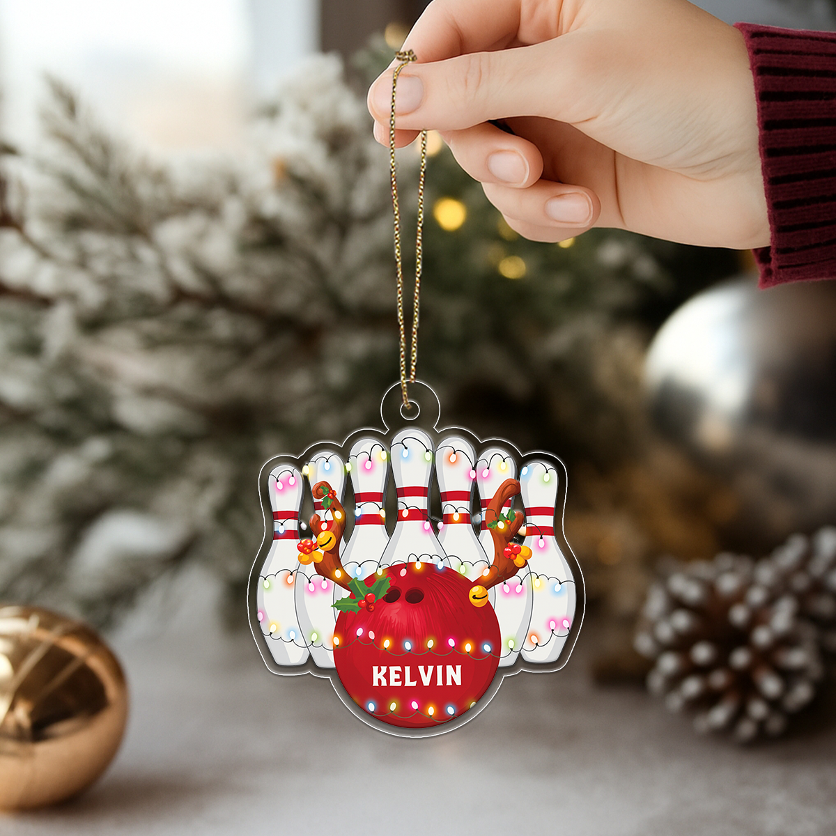 Custom Name Bowling Christmas2