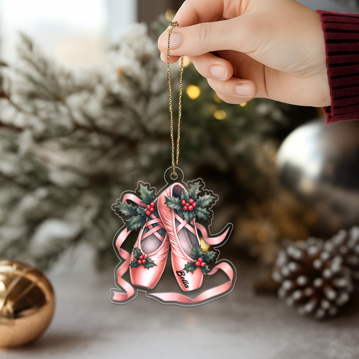 Personalized Ballet Xmas For Ballerina Dancer Acrylic Ornament Christmas Gift