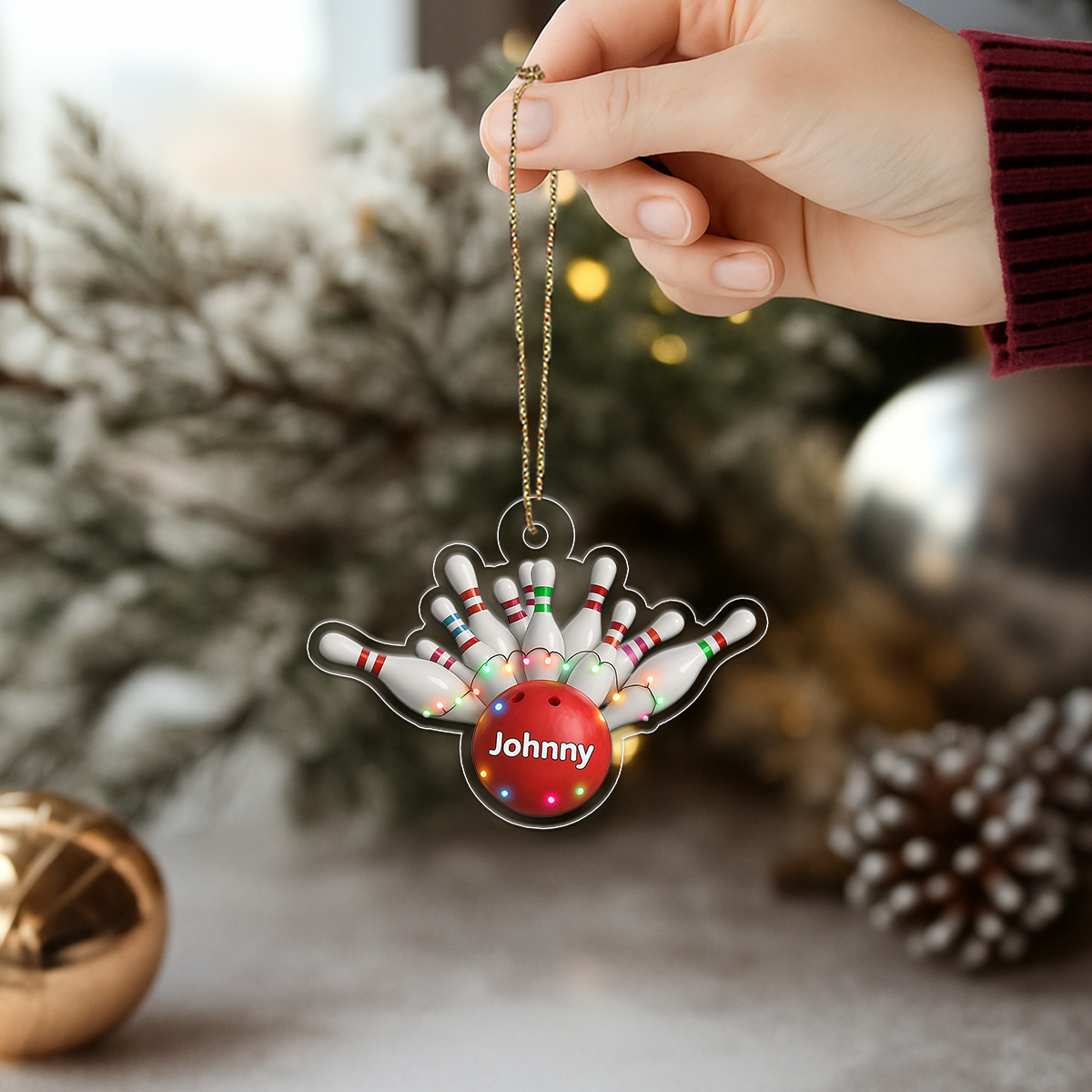 Custom Name Bowling Christmas