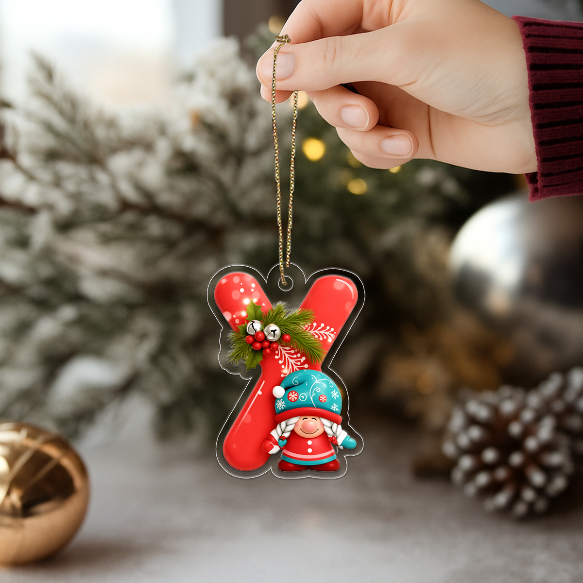 Christmas Initial Letter Y Ornament Acrylic Ornament Christmas Gift