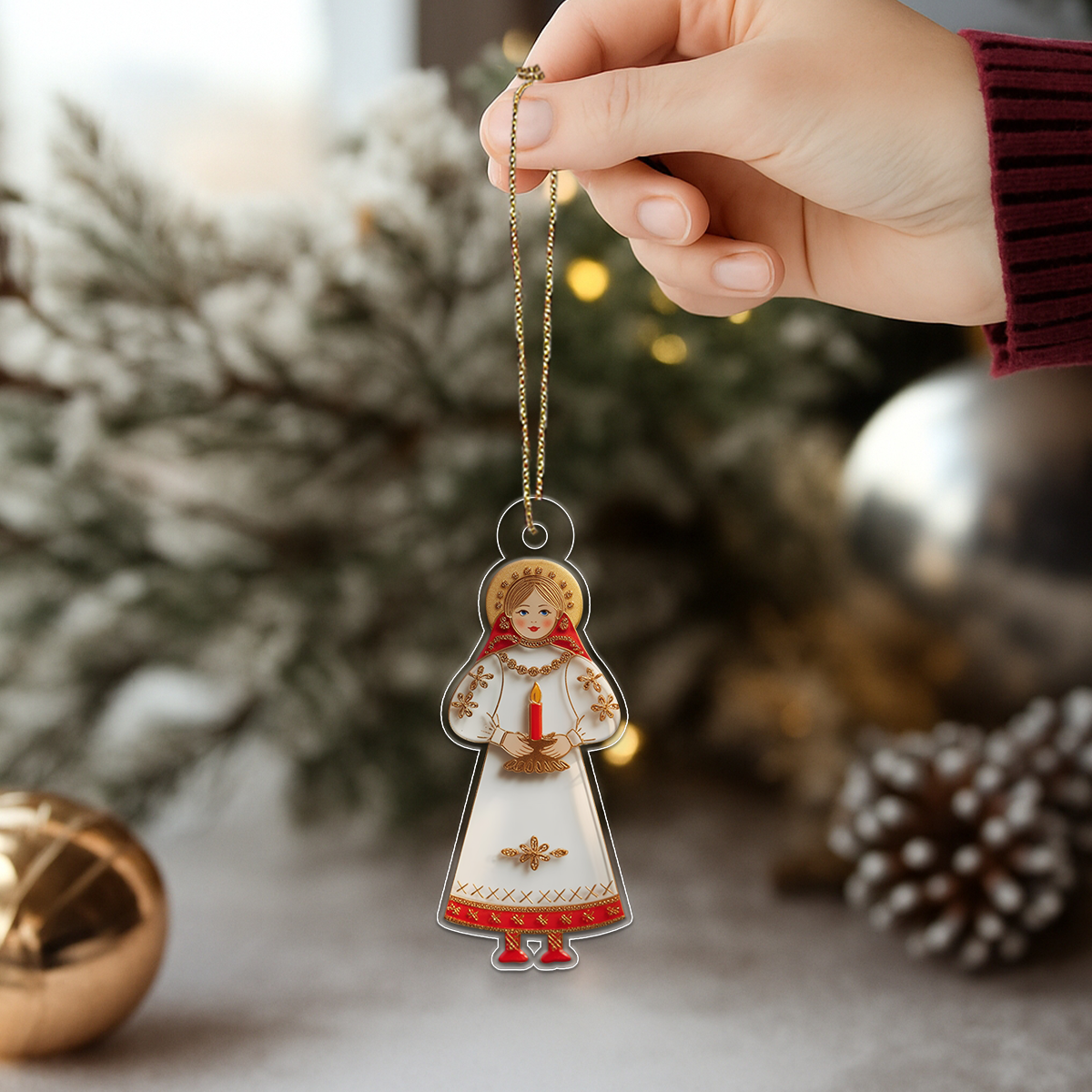 St. Lucia Ornament Acrylic Ornament Christmas Gift