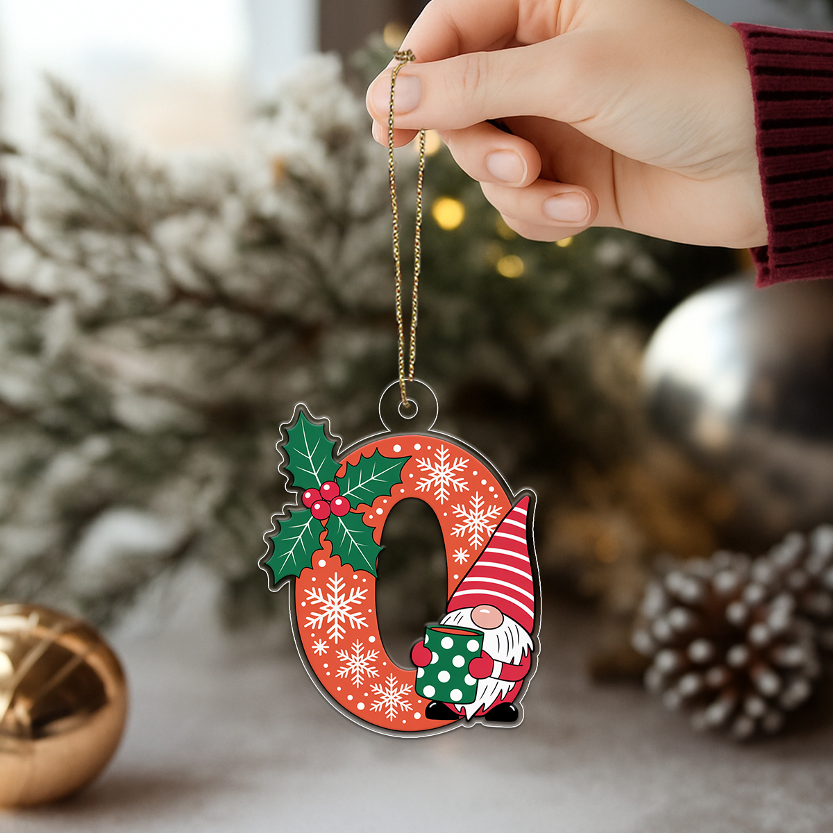 Letter O Acrylic Ornament Acrylic Ornament Christmas Gift