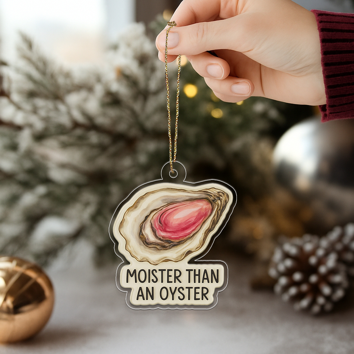 Personalized Moister Oyster Ornament