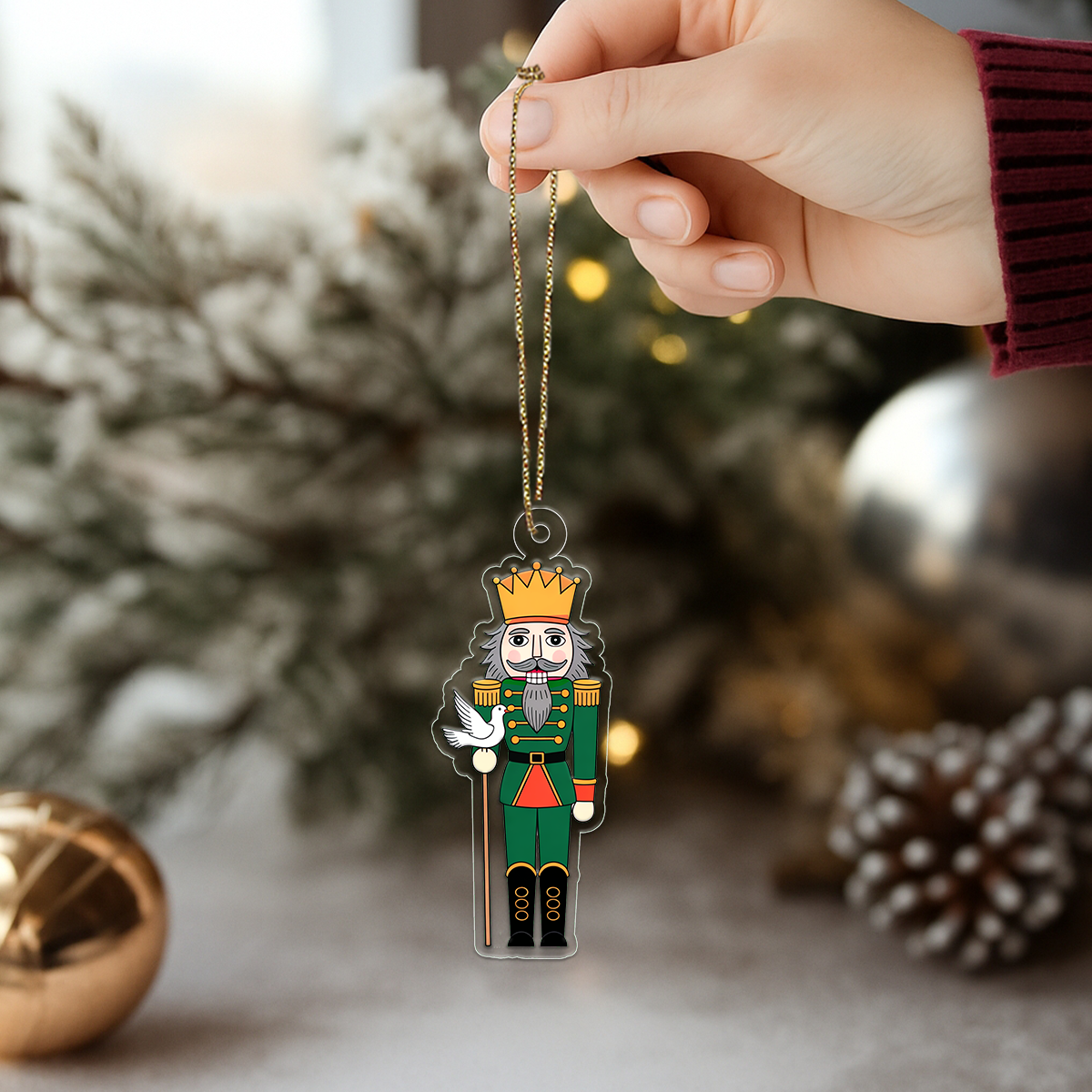 Nutcracker Bird Acrylic Ornament Christmas Gift