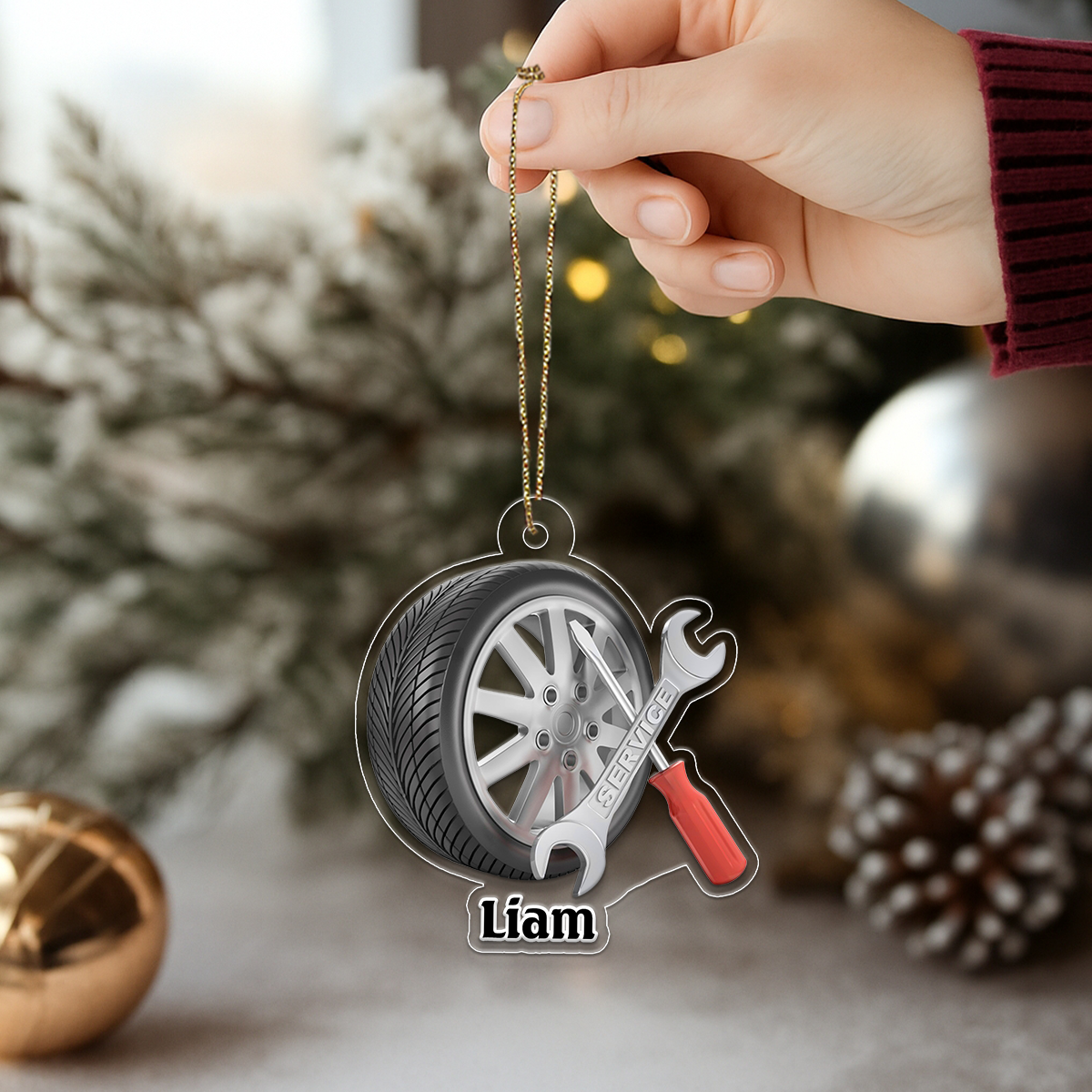 Custom Name Mechanic Christmas