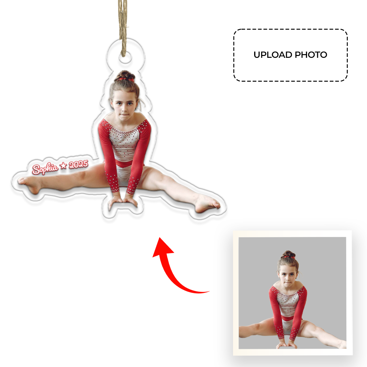 Custom Photo Gymnastics Xmas