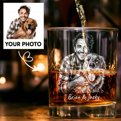 Custom Photo Your Pet Memorial Wine Glass, Personalized Dog Cat Loss Gift THUC99