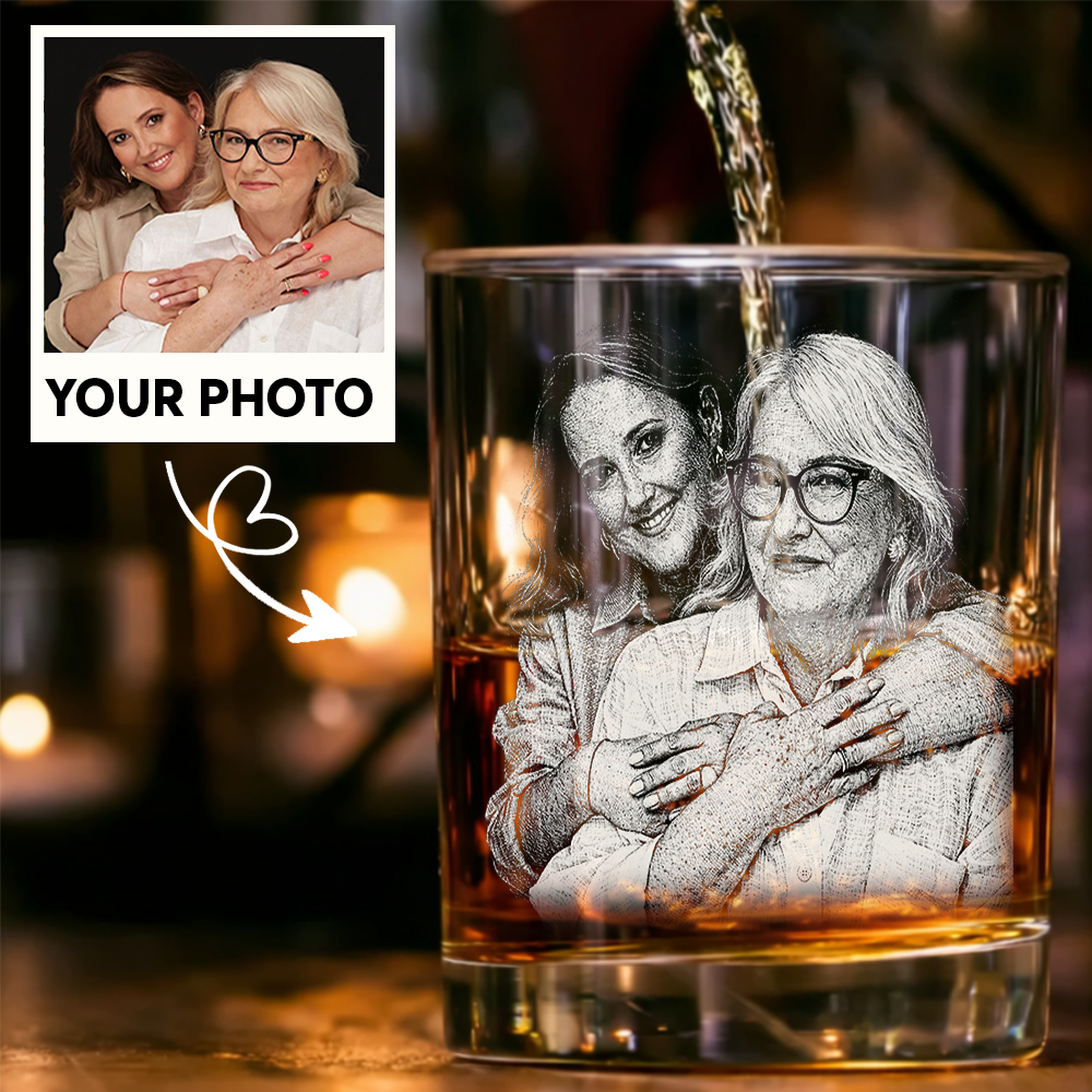Custom Photo Mother's Day Stemless Wine Glass, Personalized Gift for Mom from Kids THUC99