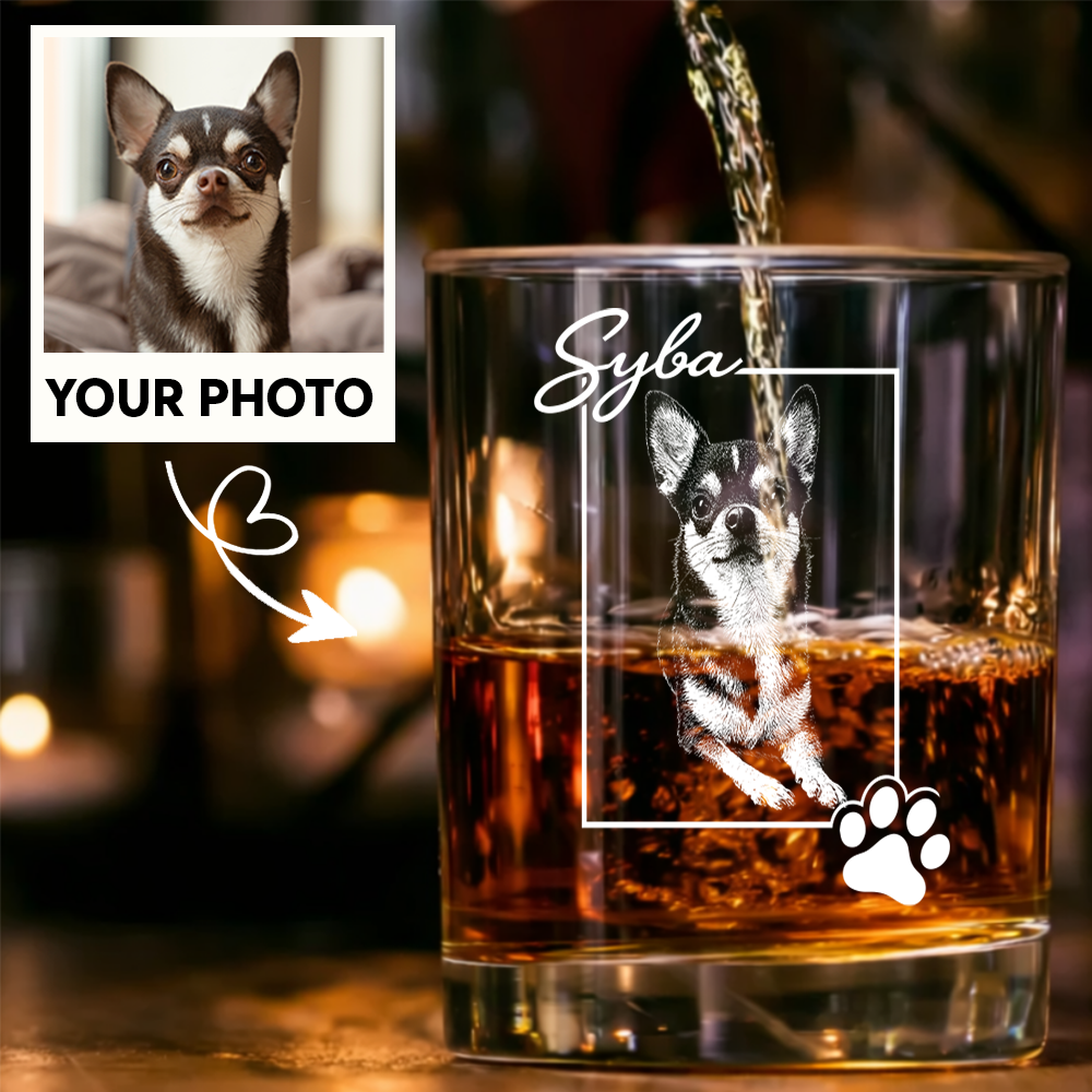Custom Photo Dog Paw Wine Glass, Personalized Dog Lover Gift for Dog Mom and Dog Dad THUC99