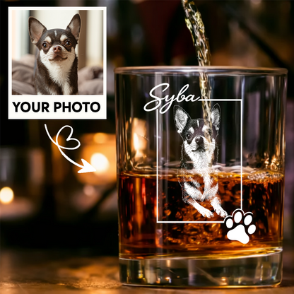 Custom Photo Dog Paw Wine Glass, Personalized Dog Lover Gift for Dog Mom and Dog Dad THUC99
