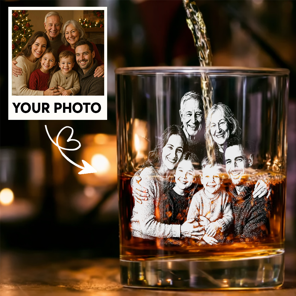 Custom Photo Family Love Papa Stemless Wine Glass, Personalized Gift For Father's Day THUC99