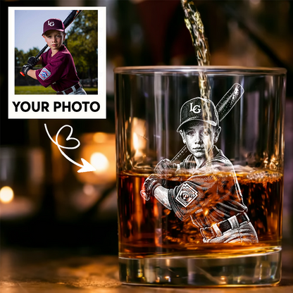 Custom Photo Your Son Baseball Wine Glass, Personalized Baseball Mom Gift THUC99