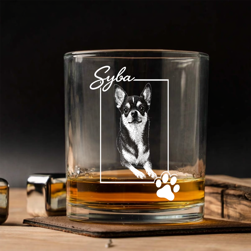 Custom Photo Dog Paw Wine Glass, Personalized Dog Lover Gift for Dog Mom and Dog Dad THUC99