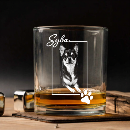 Custom Photo Dog Paw Wine Glass, Personalized Dog Lover Gift for Dog Mom and Dog Dad THUC99