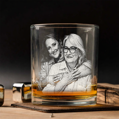 Custom Photo Mother's Day Stemless Wine Glass, Personalized Gift for Mom from Kids THUC99