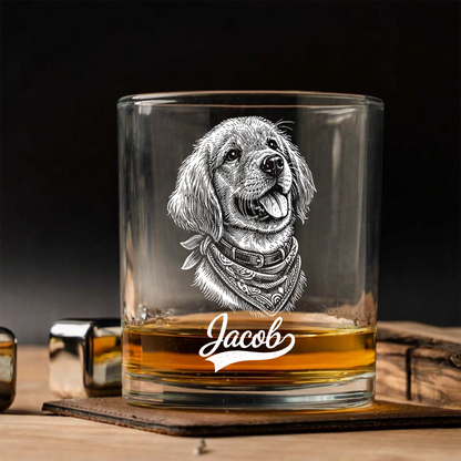 Custom Photo Dog with Name Wine Glass, Personalized Dog Lover Gift THUC99