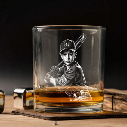 Custom Photo Your Son Baseball Wine Glass, Personalized Baseball Mom Gift THUC99