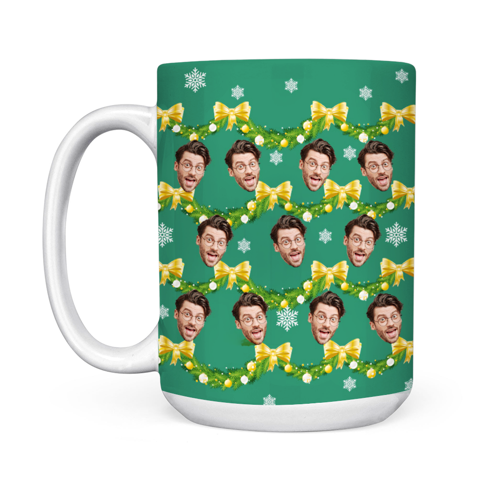 Personalized Dog Photo Christmas Mug – Custom Pet Name Coffee Cup – Funny Holiday Gift for Dog Lover 2025 Ceramic Mug TH99