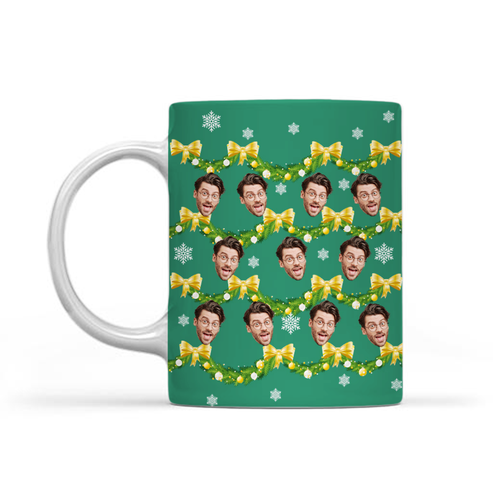 Personalized Dog Photo Christmas Mug – Custom Pet Name Coffee Cup – Funny Holiday Gift for Dog Lover 2025 Ceramic Mug TH99