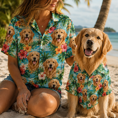 Custom Photo Dog Hawaiian Shirt, Personalized Hawaiian Shirt, Dog Lover Vacation Gift For Dog