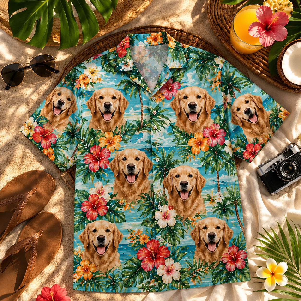 Custom Photo Dog Hawaiian Shirt, Personalized Hawaiian Shirt, Dog Lover Vacation Gift For Dog