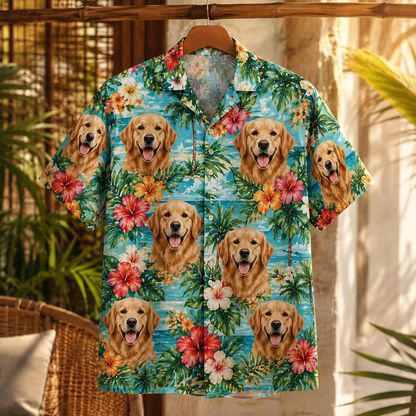 Custom Photo Dog Hawaiian Shirt, Personalized Hawaiian Shirt, Dog Lover Vacation Gift For Dog