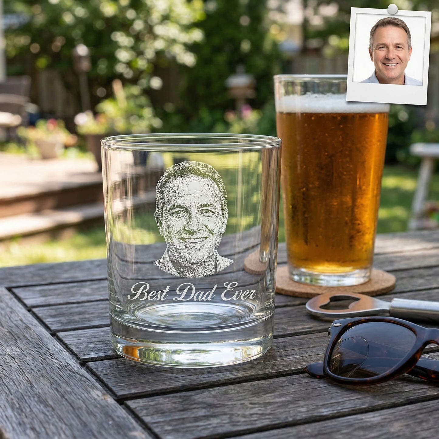 Custom Photo  Whiskey Glass | Photo Dad Portrait Gift | Father's Day Gifs | Gift For Father