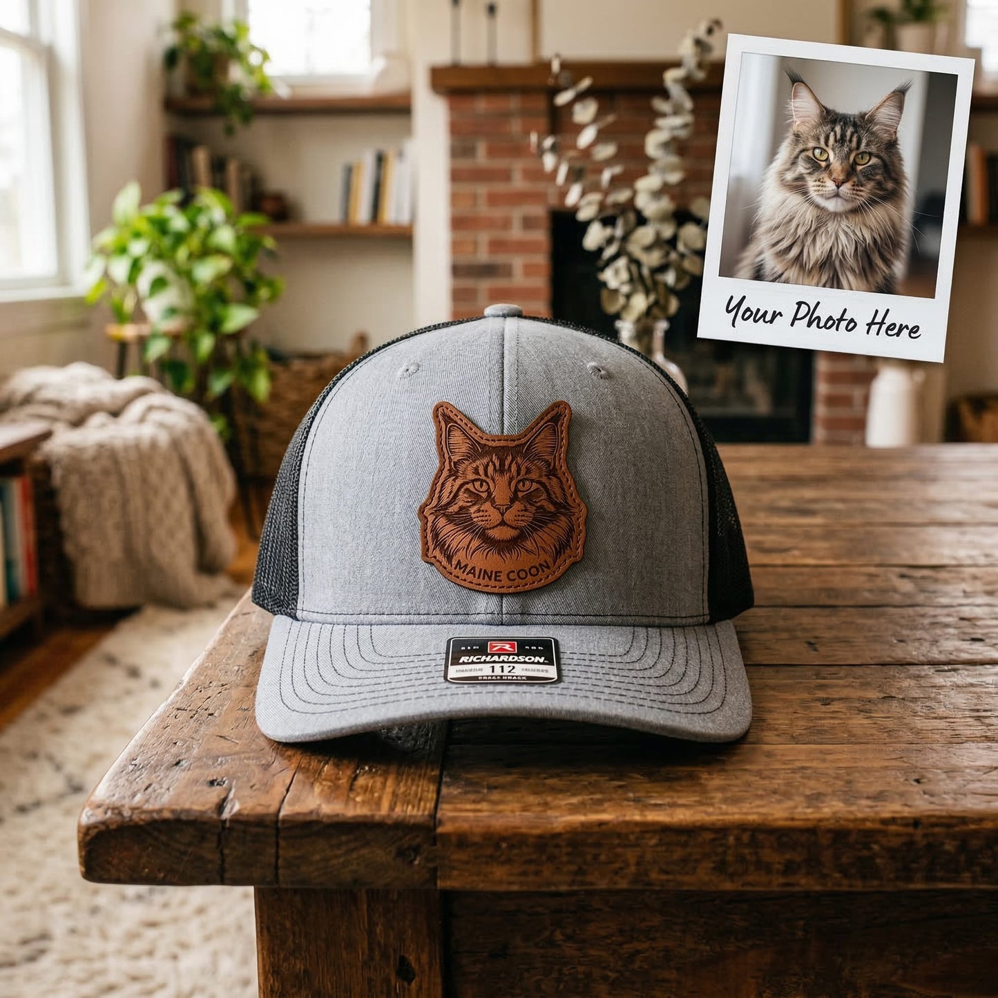 Custom Cat Photo Trucker Hat – Photo Cat Hat | Cat Memorial Gifts | Gift For Cat Lovers