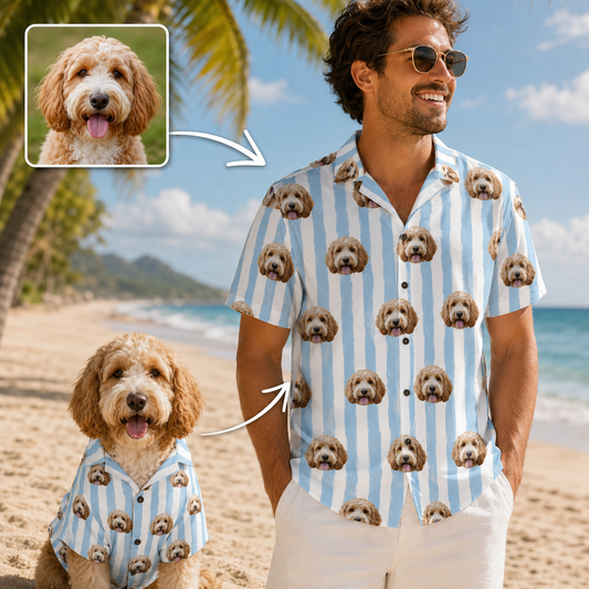 Custom Photo Dog Hawaiian Shirt, Personalized Hawaiian Shirt, Dog Lover Vacation Gift For Dog