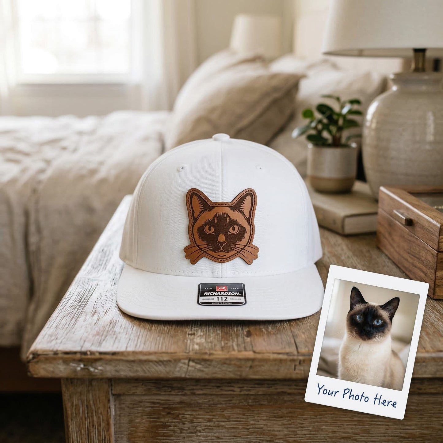 Custom Cat Photo Trucker Hat – Photo Cat Hat | Cat Memorial Gifts | Gift For Cat Lovers