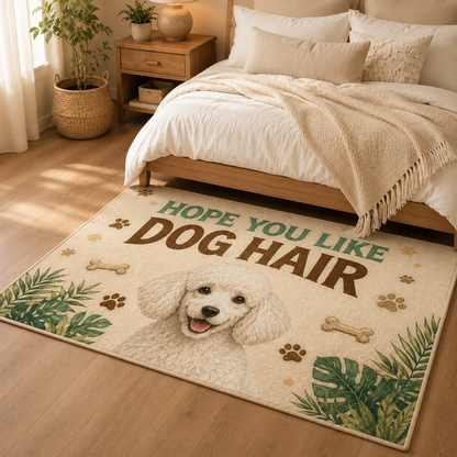 Custom Photo Stripe Dog Area Rug | Gift For Dog Lovers