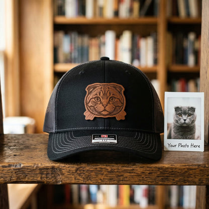 Custom Cat Photo Trucker Hat – Photo Cat Hat | Cat Memorial Gifts | Gift For Cat Lovers