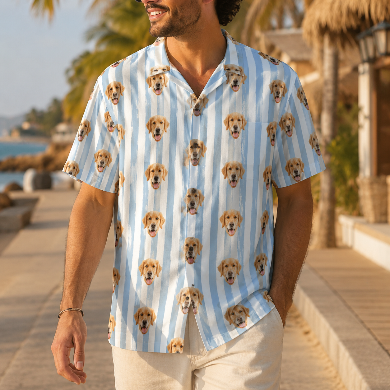 Custom Photo Dog Hawaiian Shirt, Personalized Hawaiian Shirt, Dog Lover Vacation Gift For Dog
