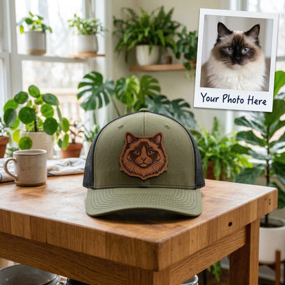 Custom Photo Cat Hat – Photo Cat Trucker Hat | Cat Memorial Gifts | Gift For Cat Lovers