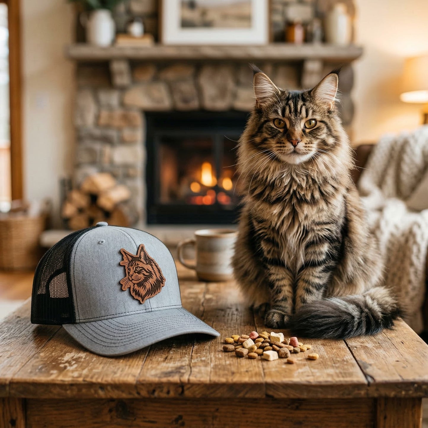 Custom Cat Photo Trucker Hat – Photo Cat Hat | Cat Memorial Gifts | Gift For Cat Lovers