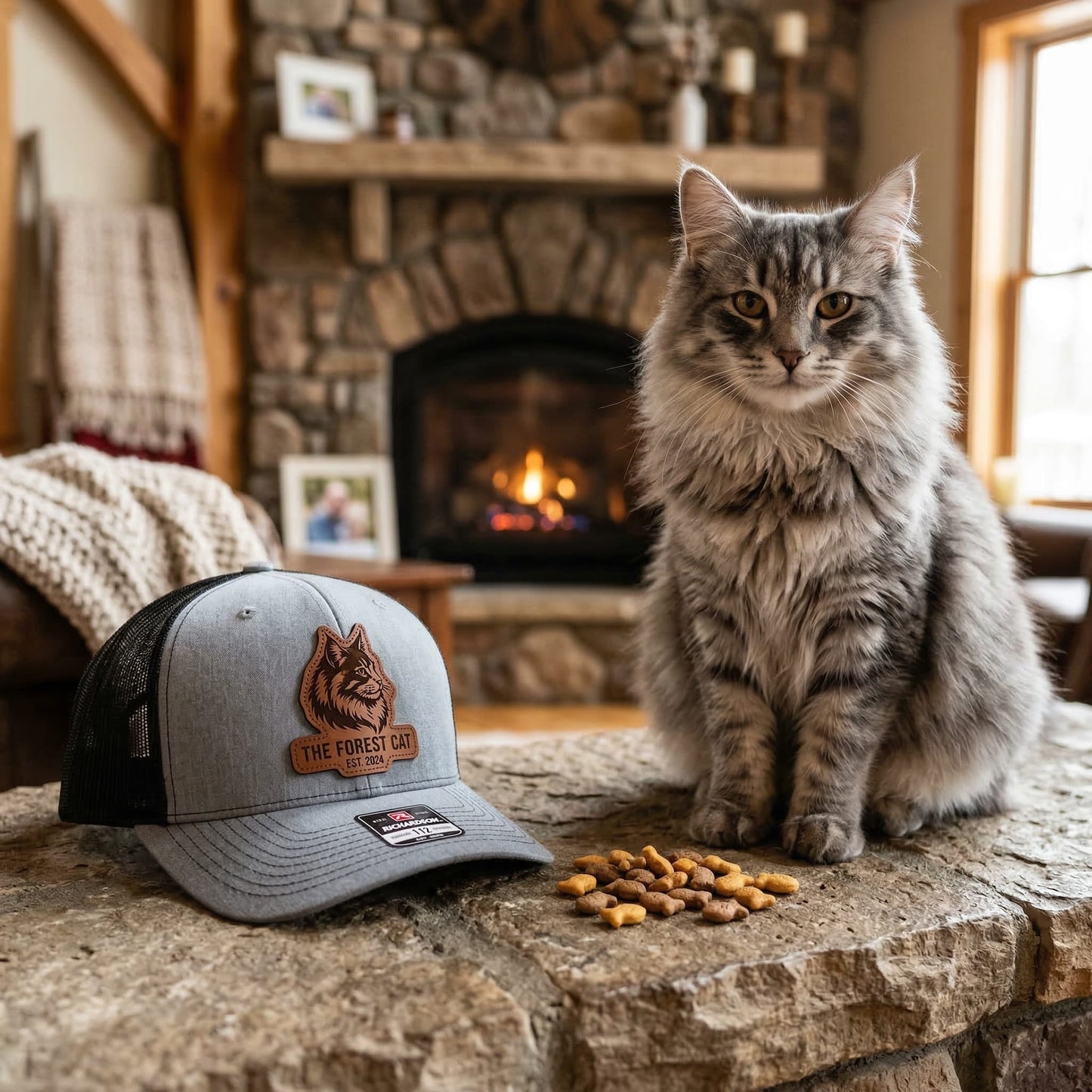 Custom Cat Photo Trucker Hat – Photo Cat Hat | Cat Memorial Gifts | Gift For Cat Lovers