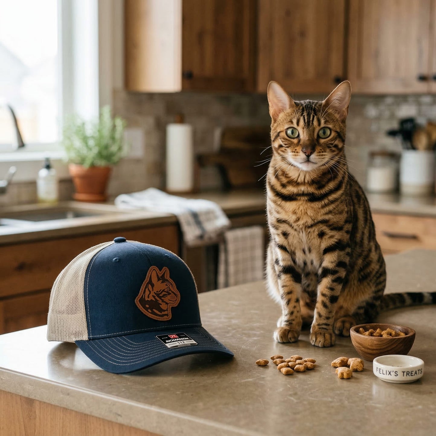 Custom Cat Photo Trucker Hat – Photo Cat Hat | Cat Memorial Gifts | Gift For Cat Lovers