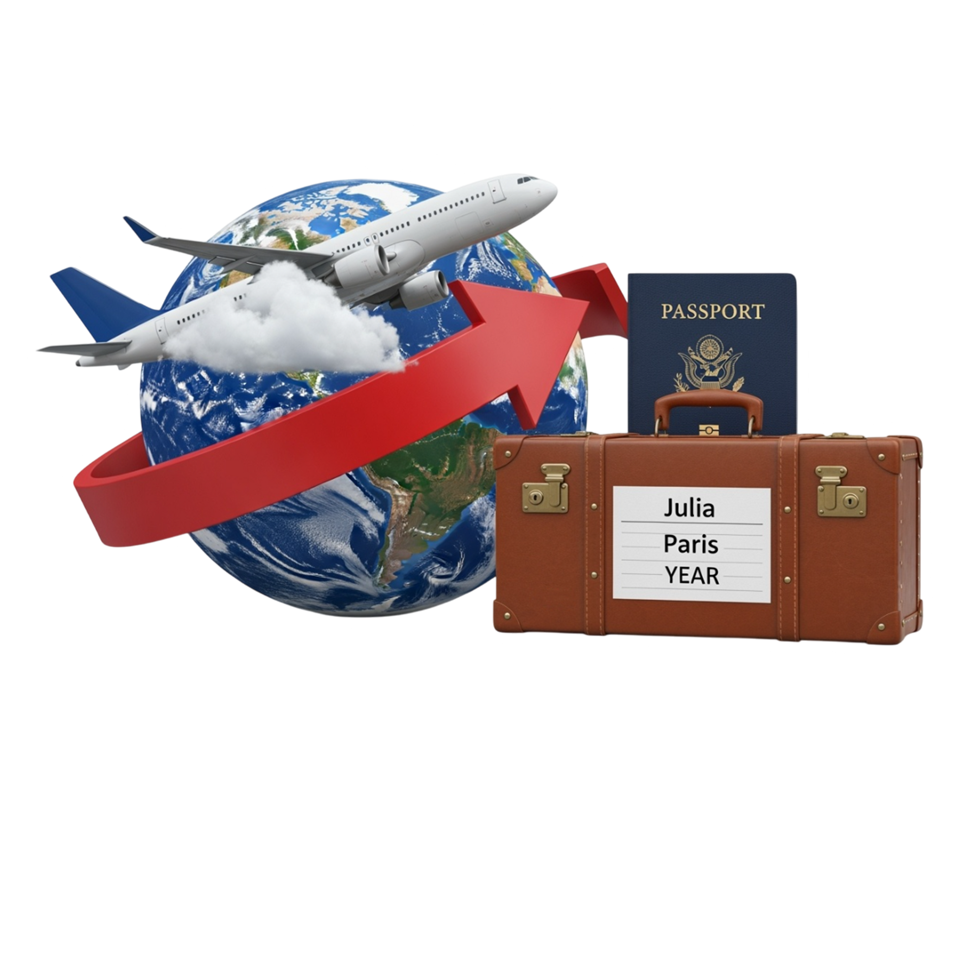 Custom Name Airplane For Pilot, Travel