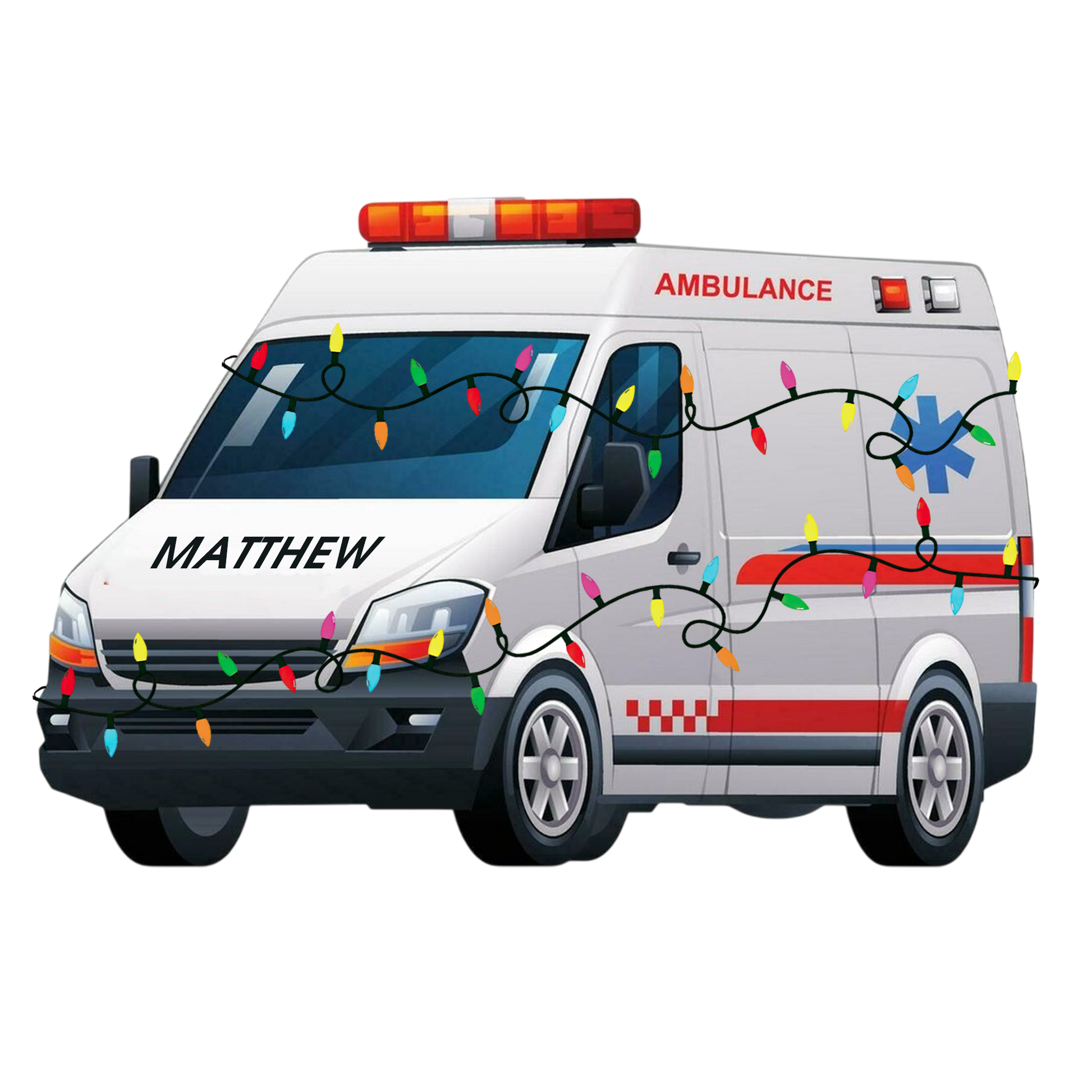 Custom Name Ambulance Car