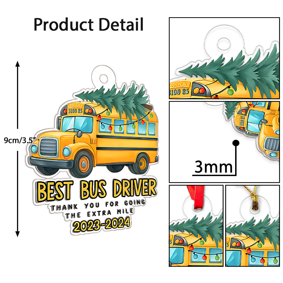 Custom Name And Year Best Bus Driver