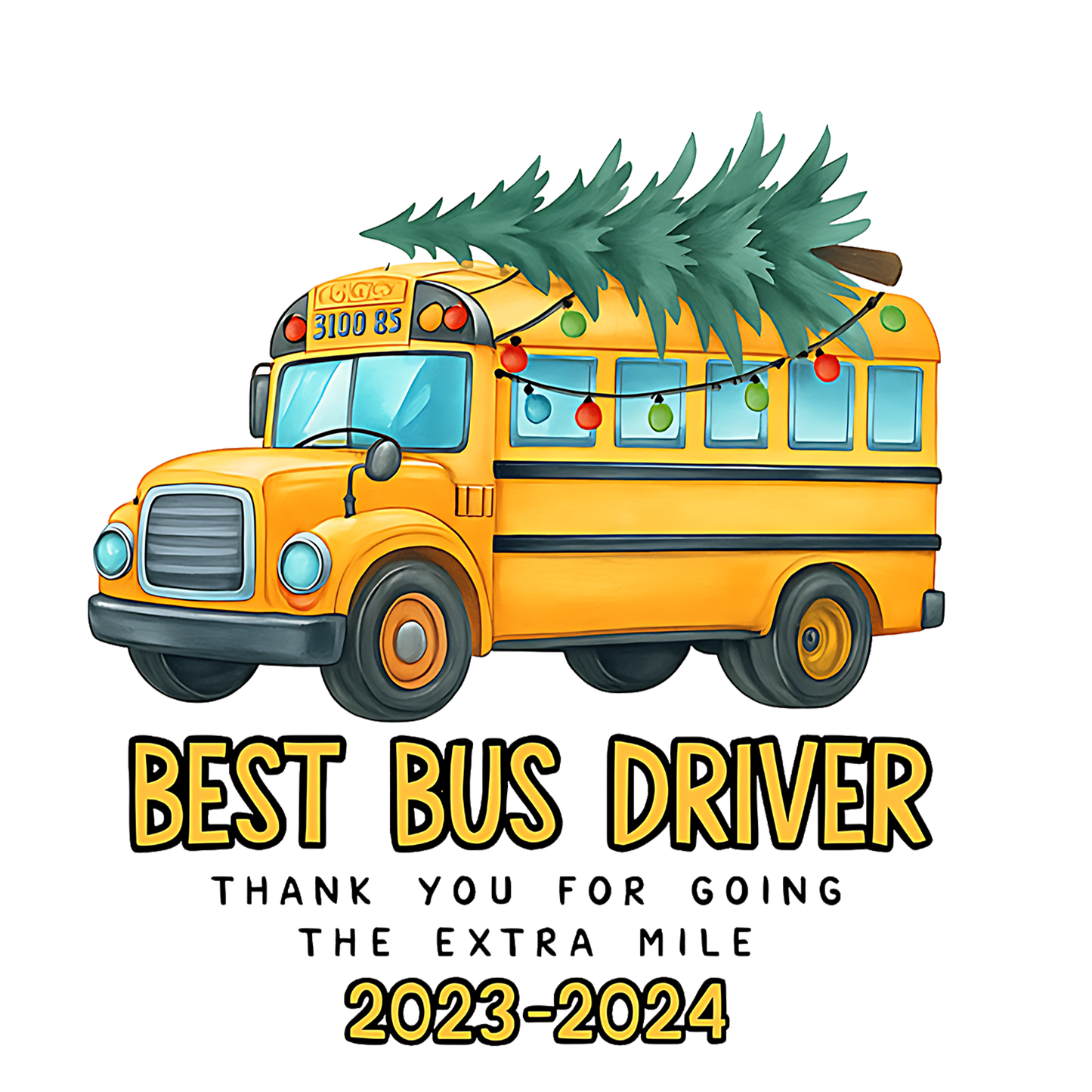 Custom Name And Year Best Bus Driver