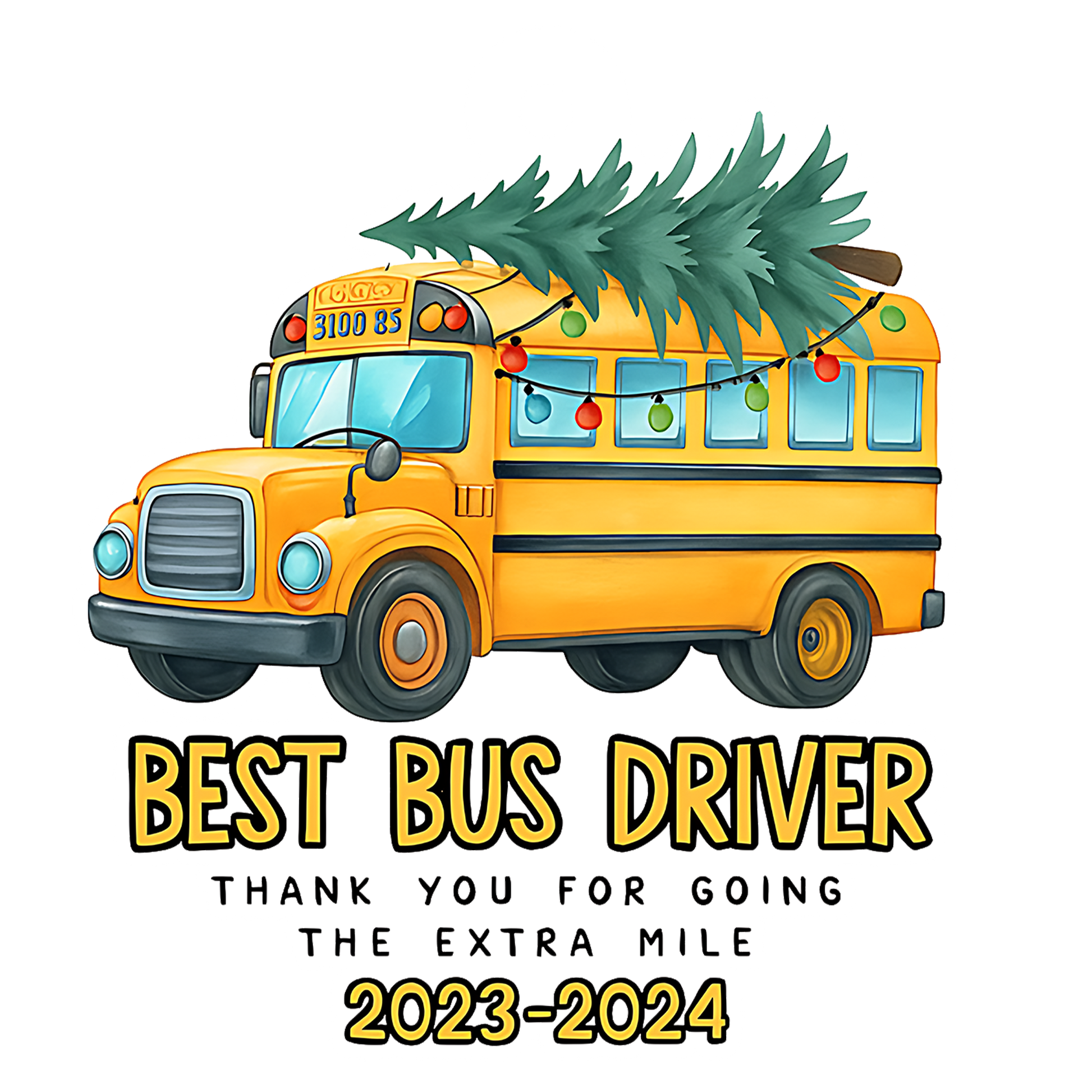 Custom Name And Year Best Bus Driver