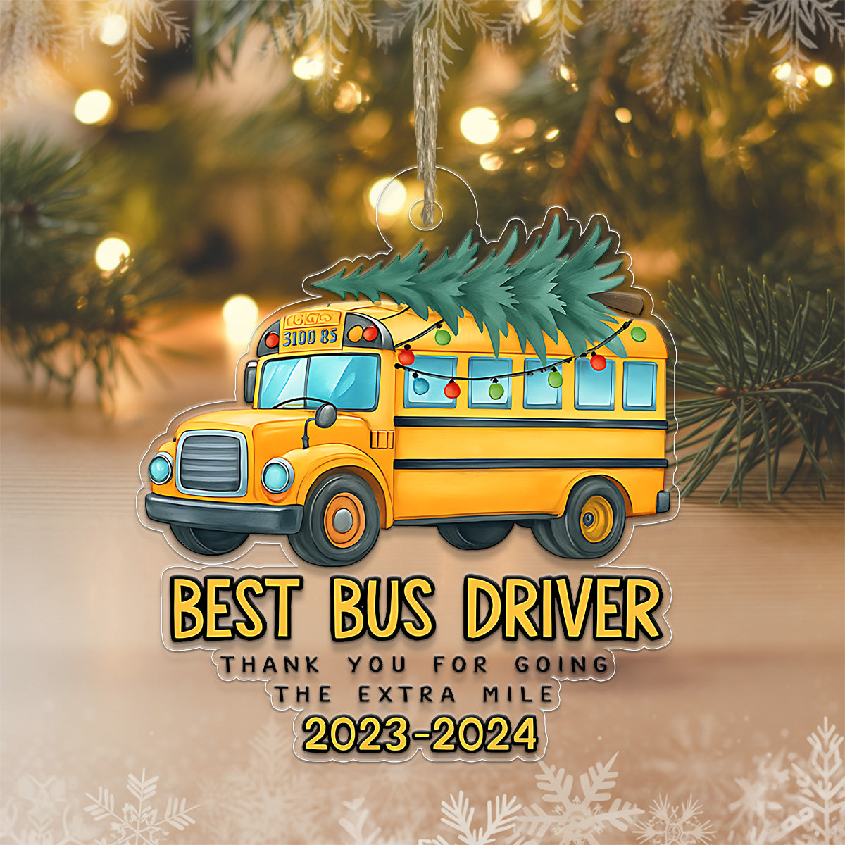 Custom Name And Year Best Bus Driver