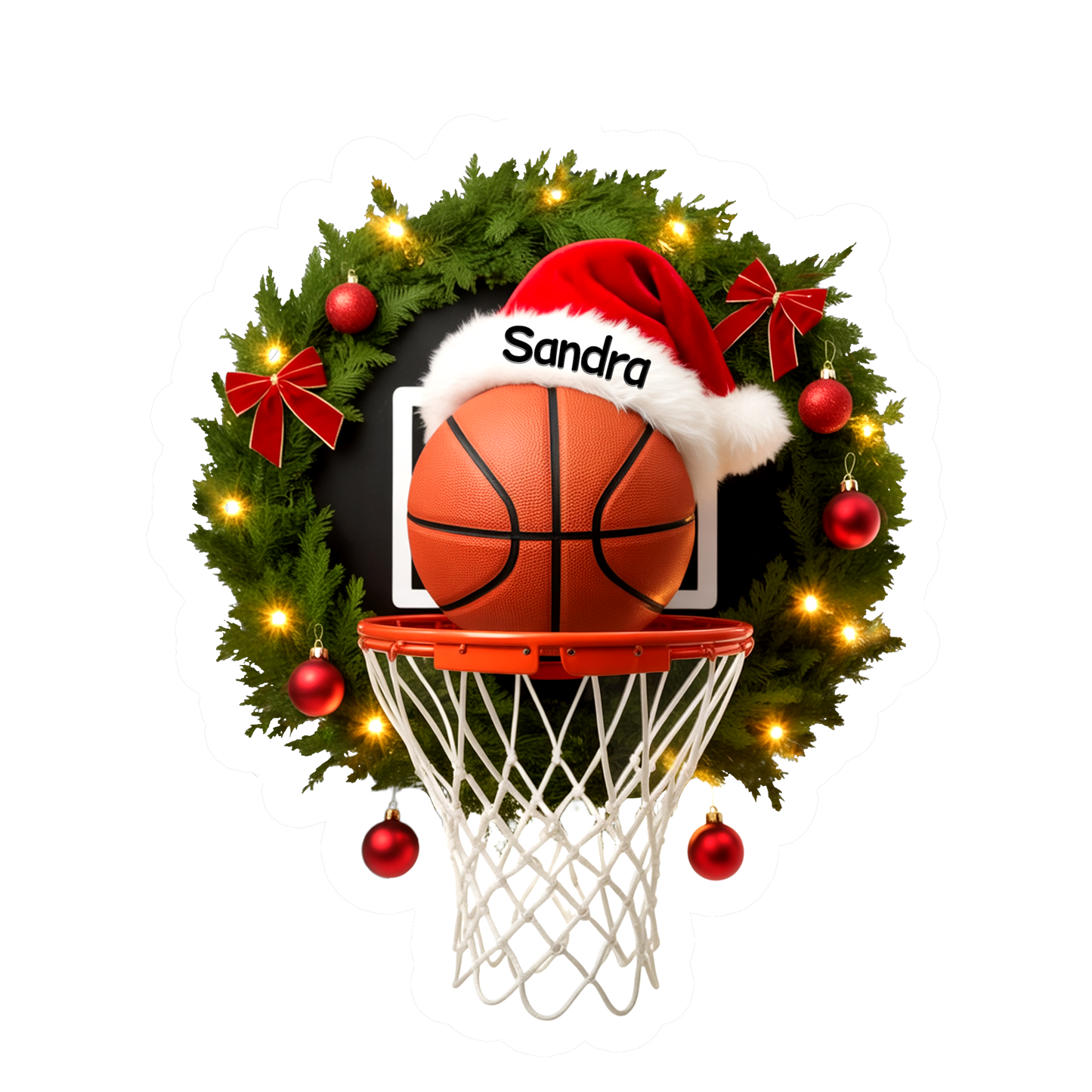 Custom Name Basketball Merry Xmas Acrylic Ornament Christmas Gift