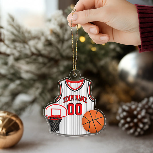 Custom Name Basketball Team Name Acrylic Ornament Christmas Gift