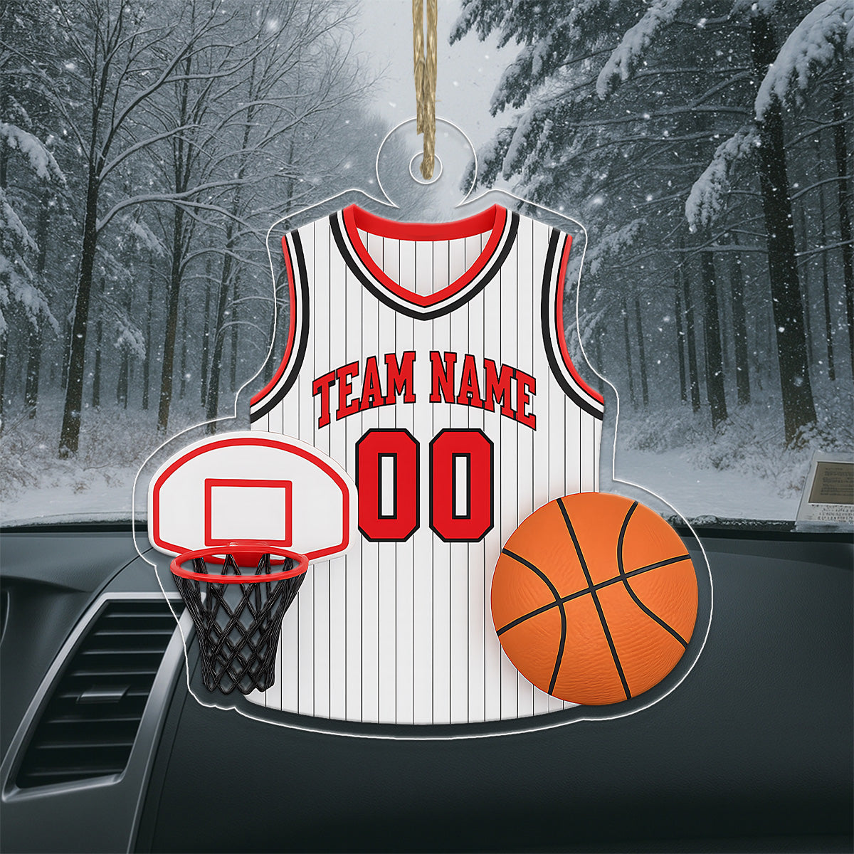 Custom Name Basketball Team Name Acrylic Ornament Christmas Gift