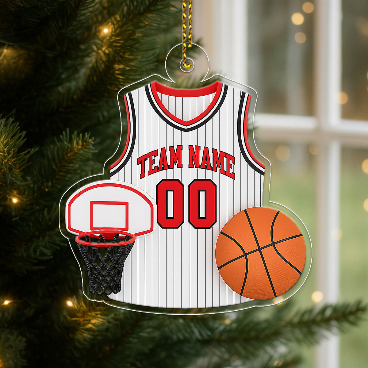 Custom Name Basketball Team Name Acrylic Ornament Christmas Gift