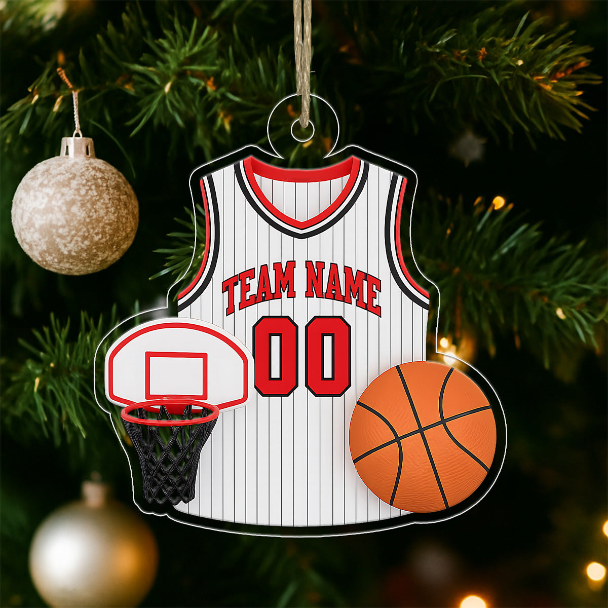 Custom Name Basketball Team Name Acrylic Ornament Christmas Gift