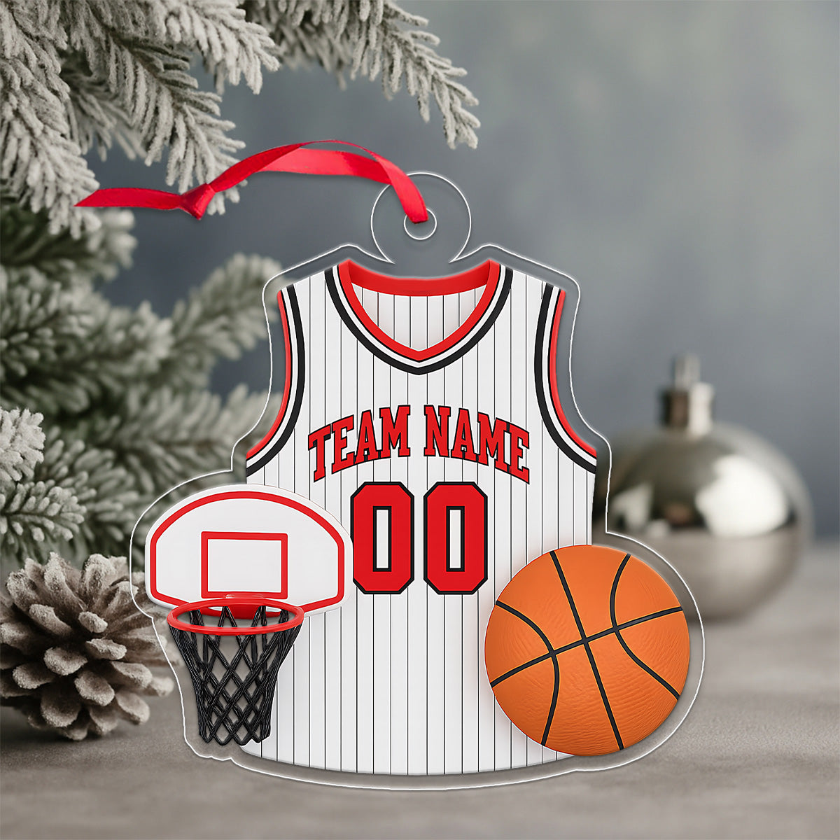 Custom Name Basketball Team Name Acrylic Ornament Christmas Gift