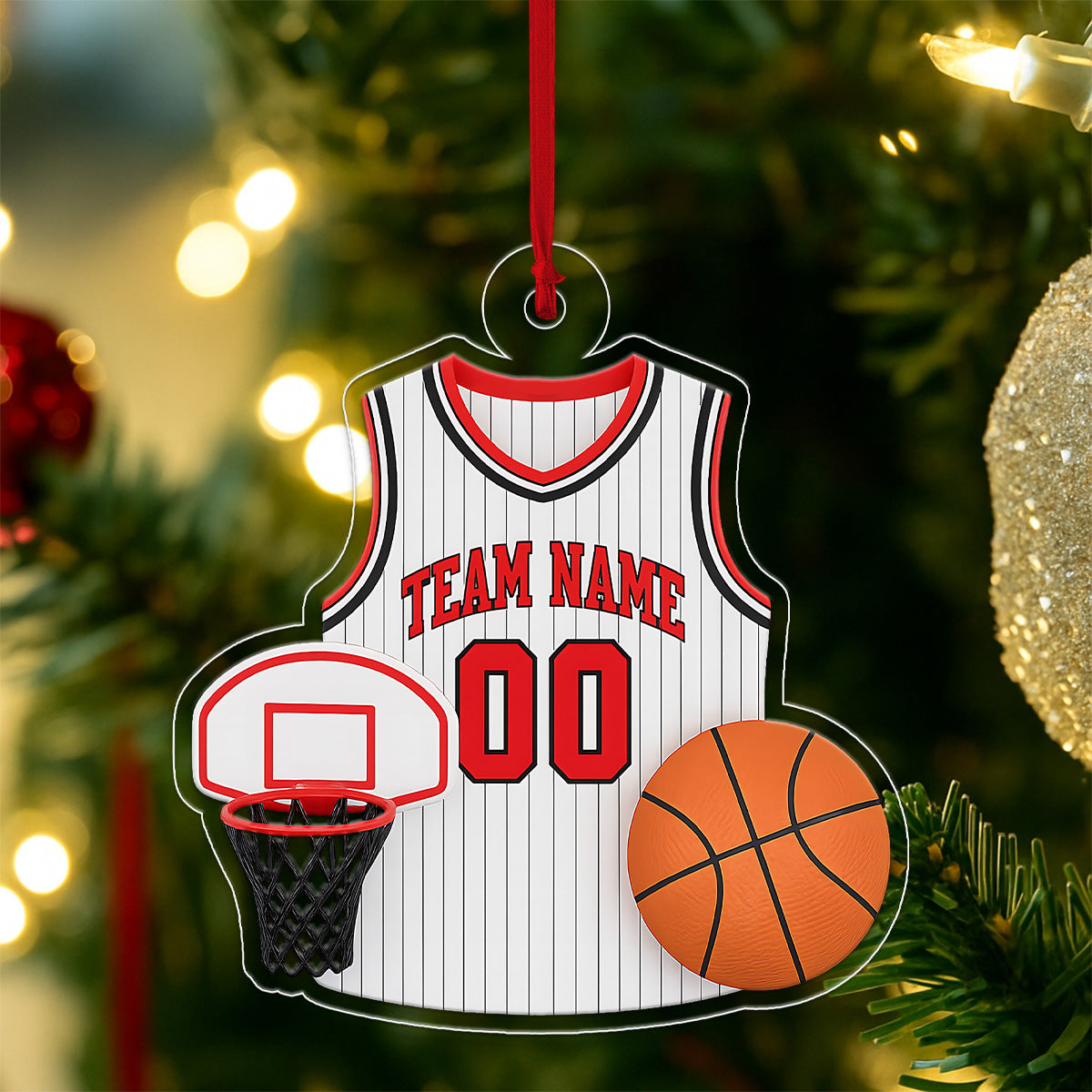 Custom Name Basketball Team Name Acrylic Ornament Christmas Gift